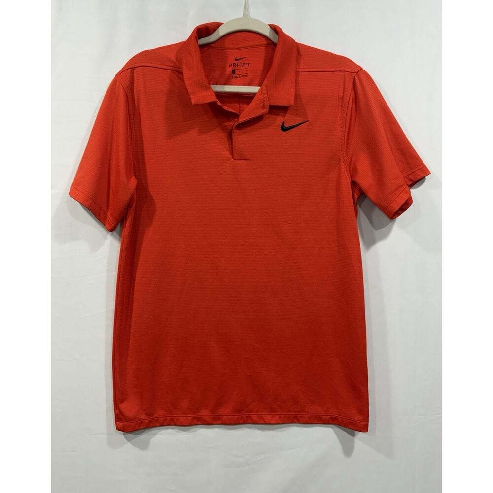 Nike Men's Small Red Polo Shirt SS AJ5479-634 Gold Tennis Outdoors